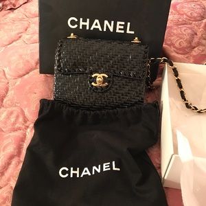 Chanel Classic Mini Flap Rare 1980's Wicker Bag